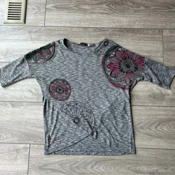 Desigual Regina Criss Cross Front Pullover Jumper Shirt - Picture 4 of 13